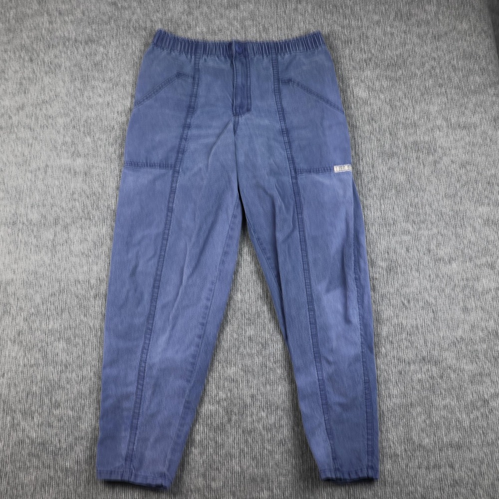 VINTAGE‎ Cherokee Pants Womens 6 Petite Blue Elastic Waist Cotton Made USA 90s